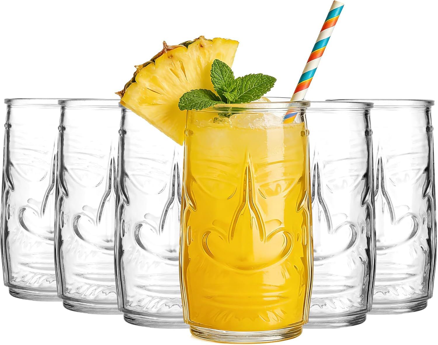 Set de 6 Vasos Tiki Highball - 17 oz - Vasos para Cócteles