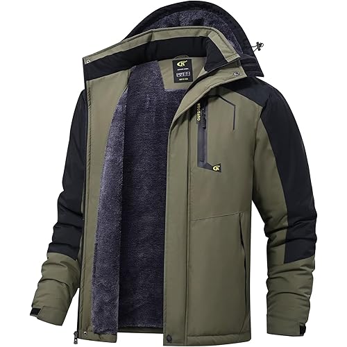 QPNGRP Mens Waterproof Ski Snowboard Jacket Winter Windproof Snow Coat