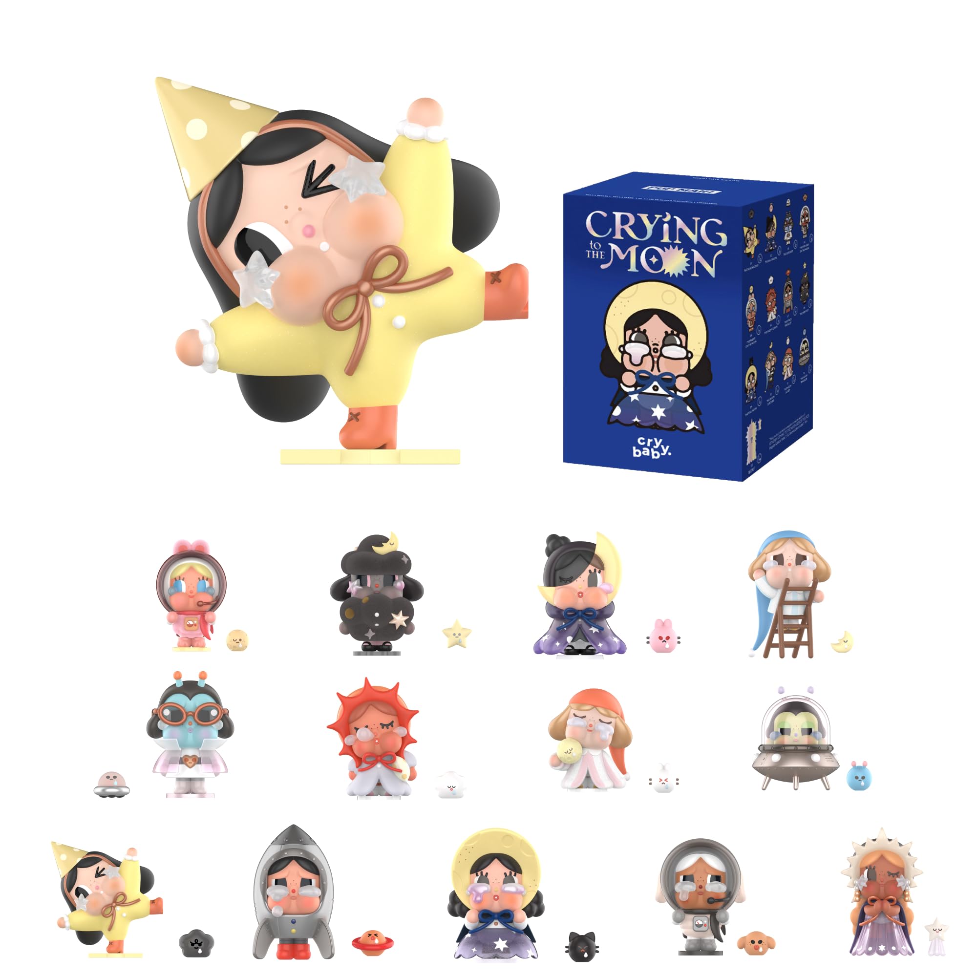 POP MART CRYBABY Crying to the Moon Series Blind Box Figure | Mystery Collectible Designer Art Toy | Single Box l 1 Box