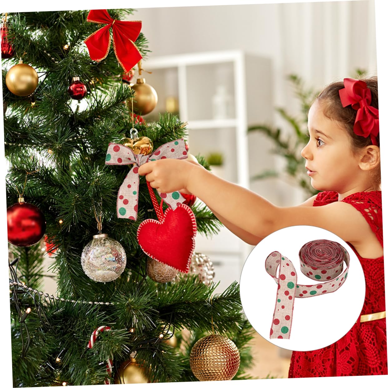 FOMIYES 4 Rollen -Leinenband Weihnachtsband seidenband Hochzeitsband dekoratives Geschenkband das praktisches Wickelband dekoratives Schnur Dekorationen
