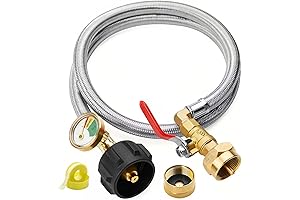 3 Feet Propane Refill Adapter Hose, Perfect for Filling 1 Pound Propane Bottles