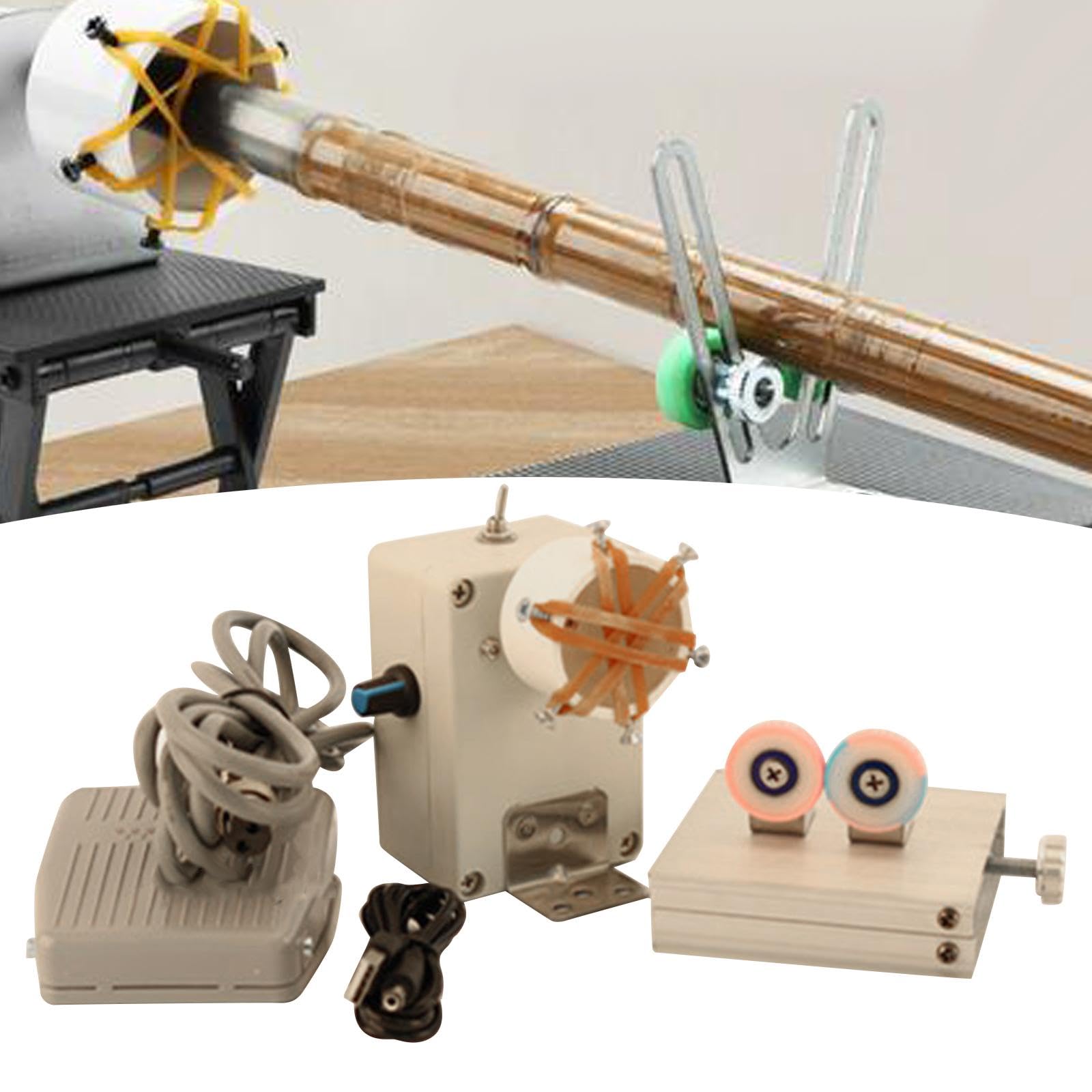 kowaku Avvolgitore per Canne da Pesca, Kit di Riparazione per Canne da Pesca, Asciugatore Portatile per Canne con Filo Avvolto, velocità Regolabile, Accessor