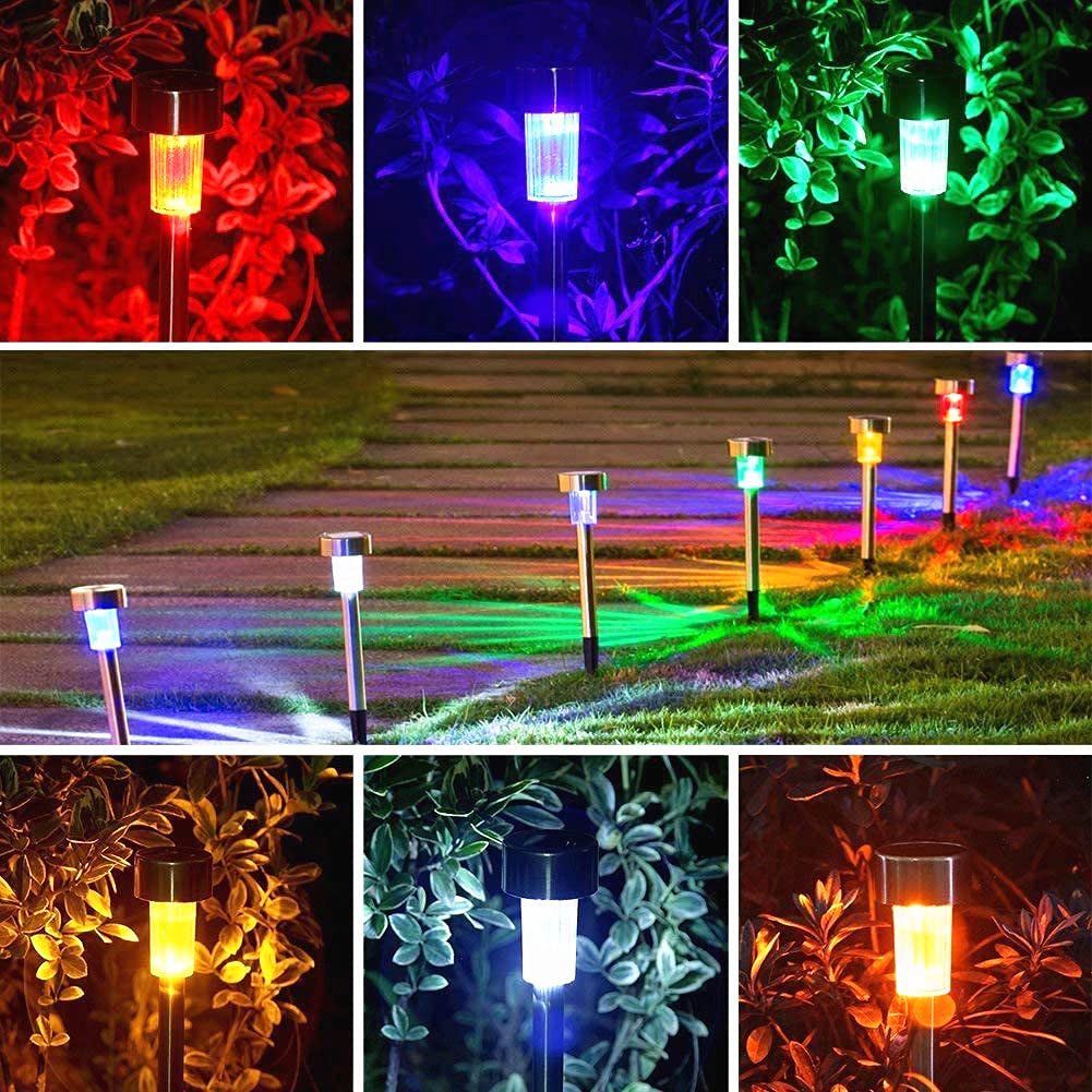 NEEMO Lampade Solari da Giardino, 6 Pezzi Tipiche Luci Solari Esterno con Tungsteno Bianco Caldo, Impermeabile Auto On/Off Luce Solare LED Esterno Giardino per Prato, Patio, Cantiere, Regali