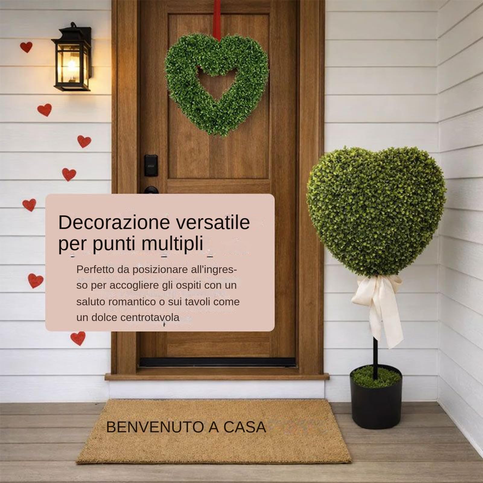 Topiaria Artificial Decoración San Valentín Corazón Artificial Hogar