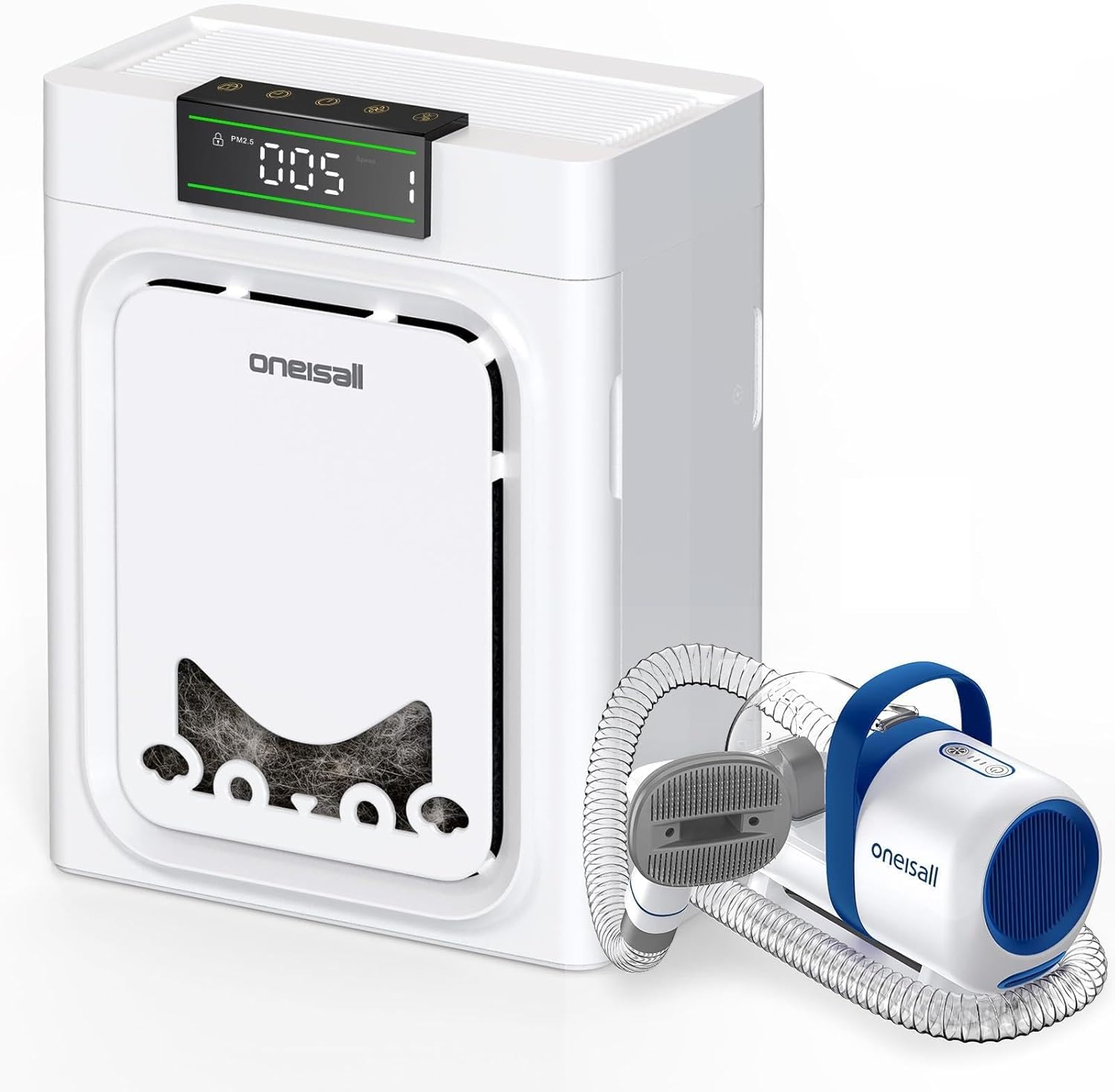 oneisall PP02 Pet Air Purifiers Cat Vacuum Groomer Quiet