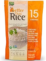 Better Than Certified Organic Shirataki Rice – No Odor, Zero Net Carbs, Keto & Diabetic Friendly, Gluten-Free, Low-Calorie, Plant-Based, Non-GMO, Ready-to-Eat Konjac Rice – 14oz (Pack of 6)