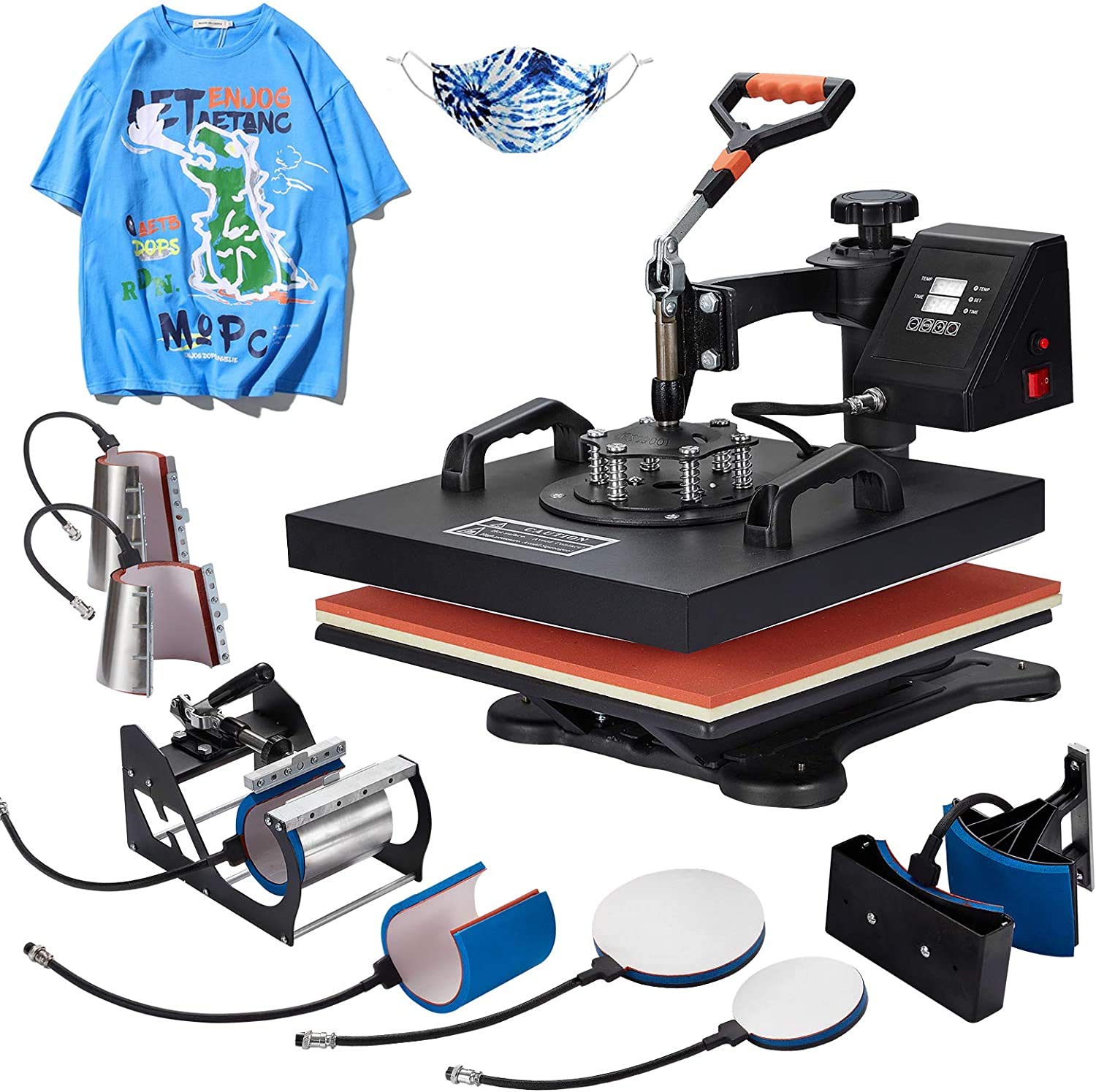 Buy Homedex 15X15 Inch Heat Press 8 in 1 Heat Press Machine with Slide