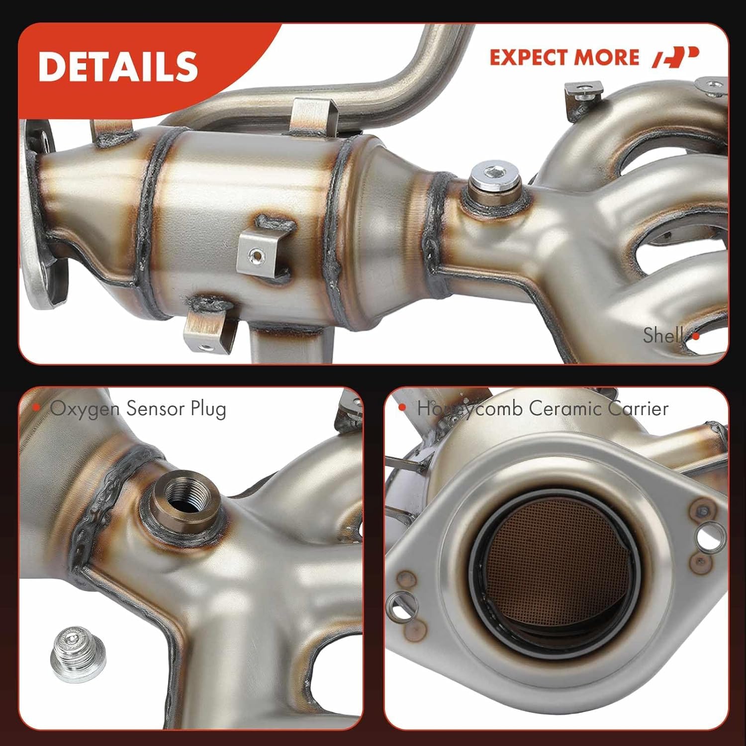 A-Premium Exhaust Manifold Catalytic Converter Direct-Fit Compatible with Toyota Corolla 2020-2022 1.8L, Prius 2016-2022 1.8L, Prius Prime 2017-2022 1.8L