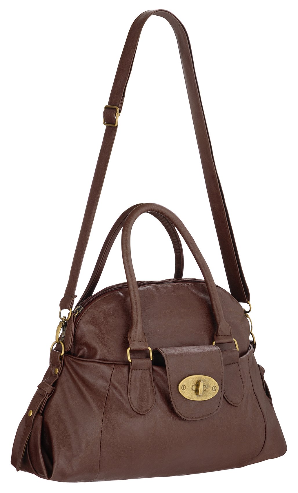 Eyecatchbags Women's Brown Eyecatch - Gigi Faux Leather Shoulder Bag Handbag Satchel