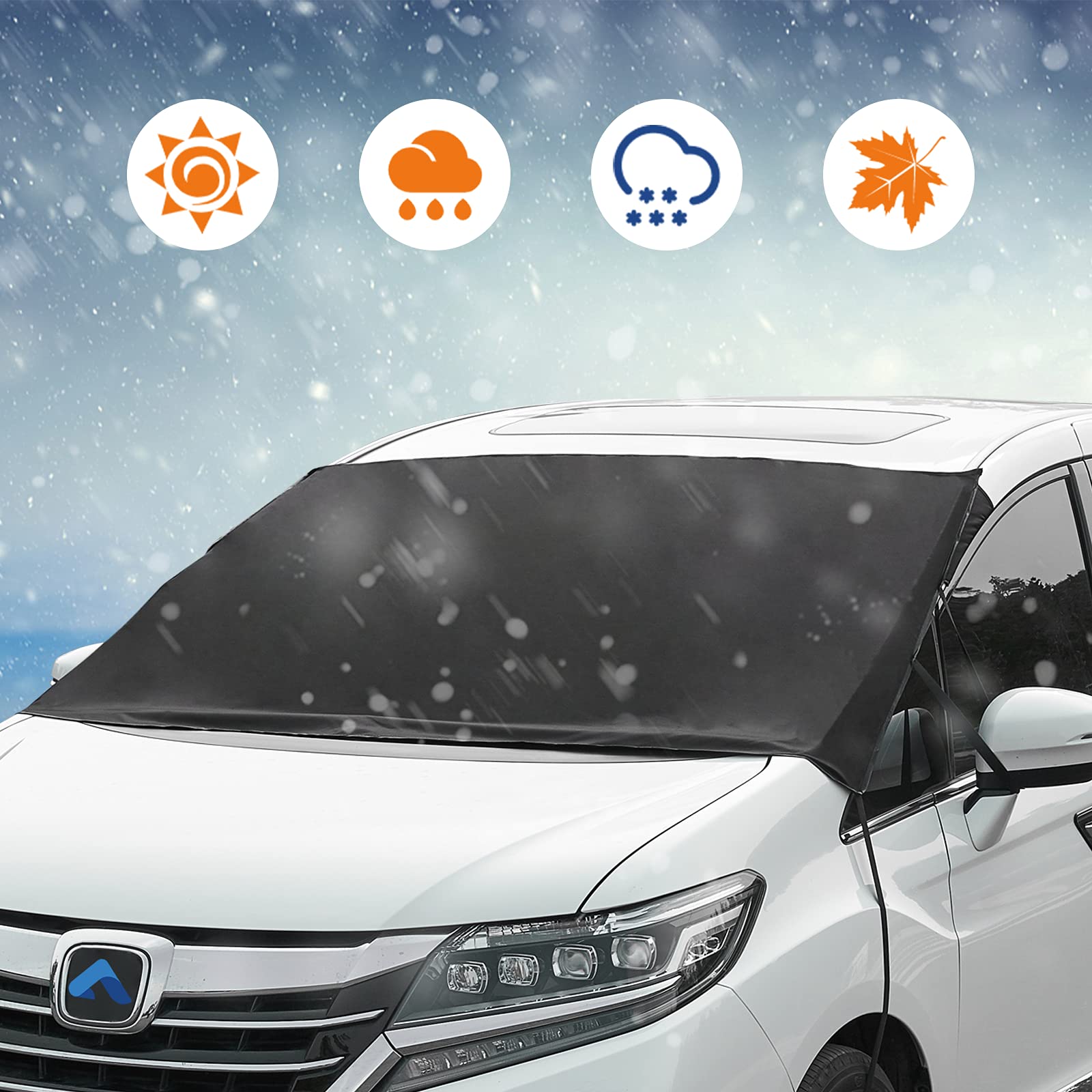 Couverture de Neige pour grattoir à Glace pour Pare-Brise de Voiture, Conforme à la Neige et à la Glace, Convient à la Plupart des Voitures, camions, SUV, camionnettes, Extra Large, Conception épais