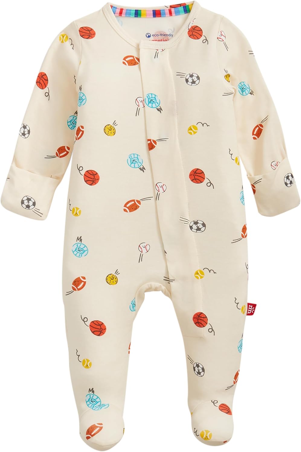 Magnetic Me Boys Modal Magnetic Baby Footie Pajamas | Silky Soft Modal Fabric | Baby Sleepers