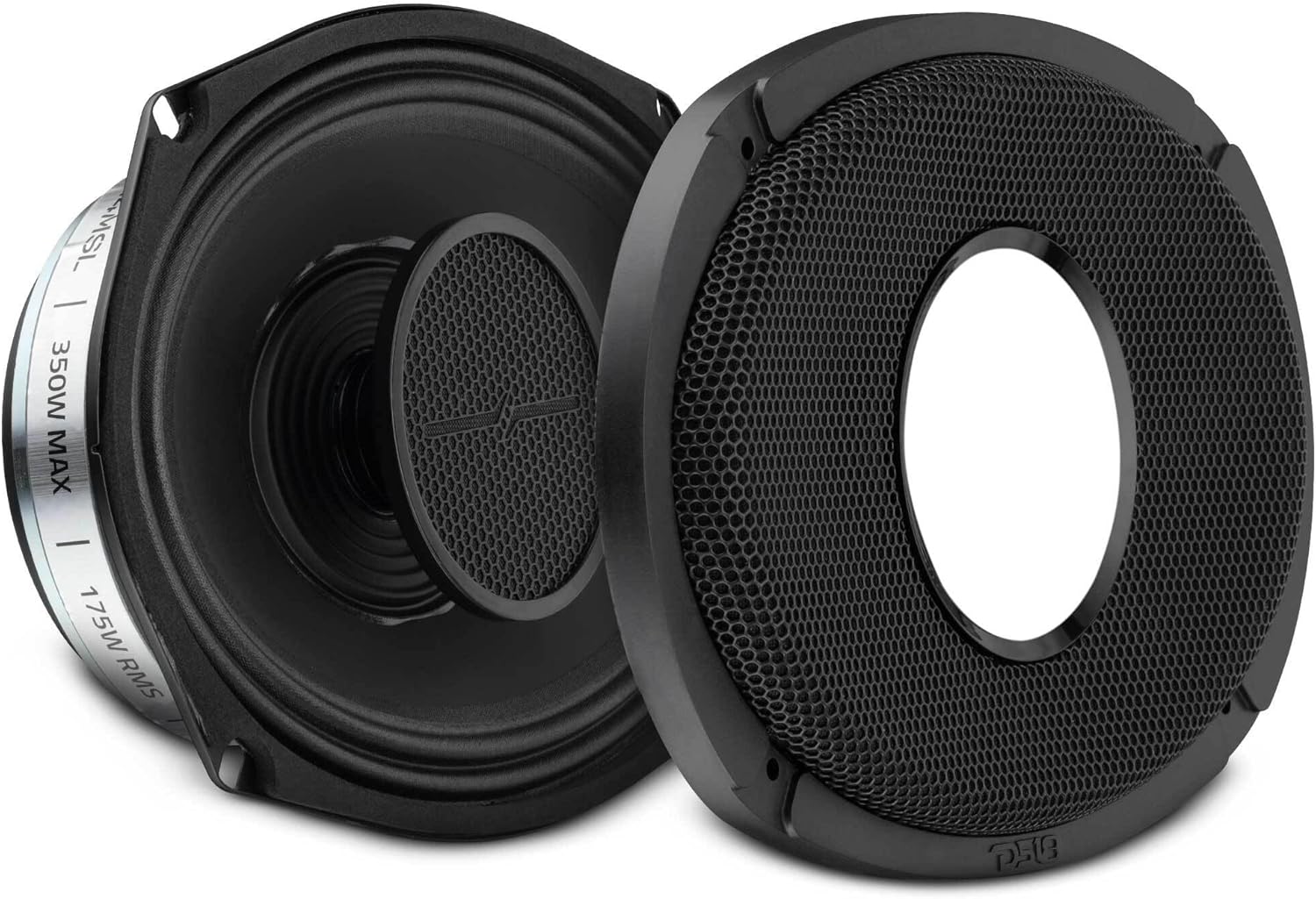 DS18 PRO-HY69.4MSL 6x9” Slim Hybrid Loudspeaker 4-Ohm | 2-Way Speaker with Titanium Compression Driver | IP65 Water-Resistant | High Sensitivity 97dB | 175W RMS