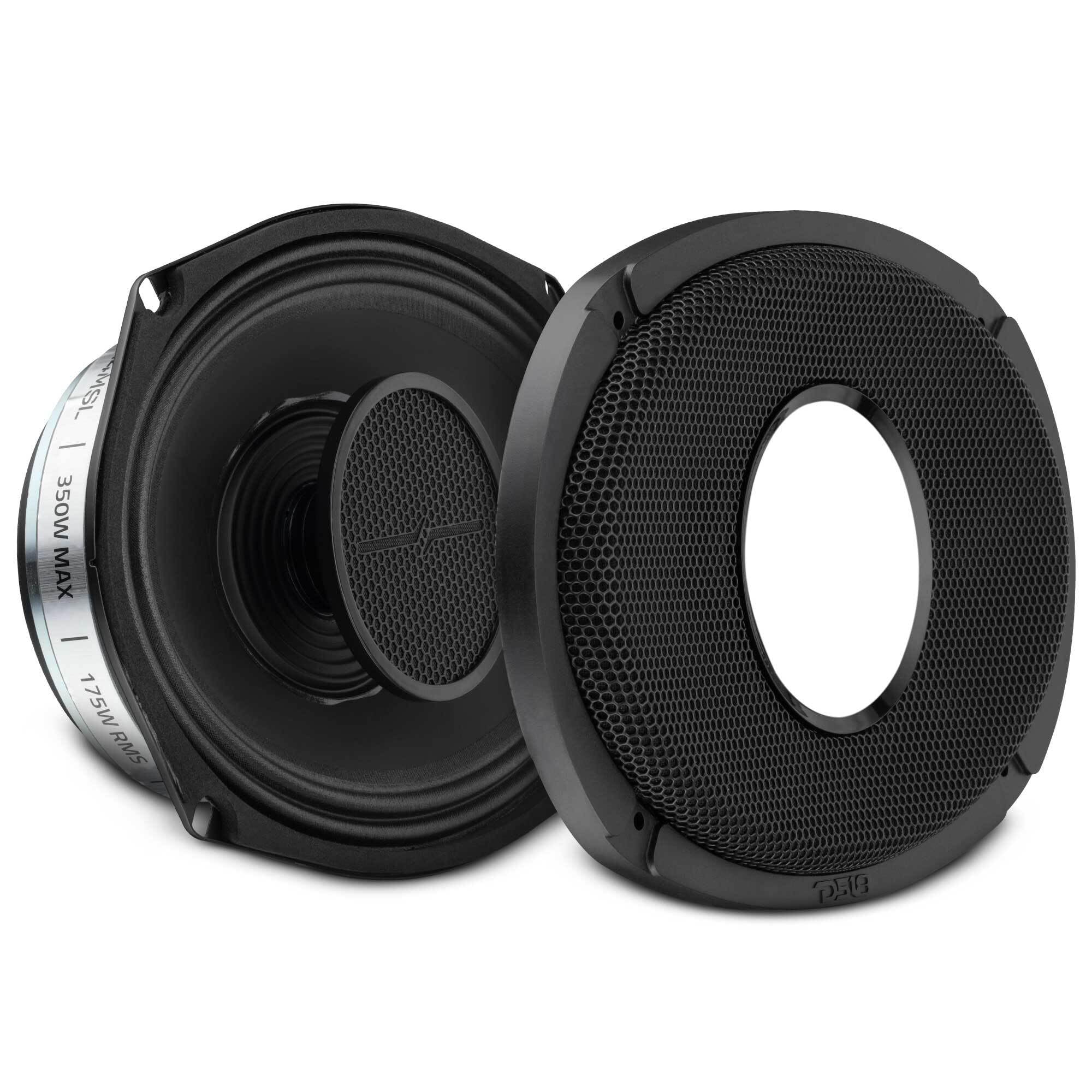 DS18 PRO-HY69.4MSL 6x9” Slim Hybrid Loudspeaker 4-Ohm | 2-Way Speaker with Titanium Compression Driver | IP65 Water-Resistant | High Sensitivity 97dB