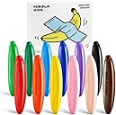 100%!P(MISSING)ure Beeswax Crayon for Toddlers 1-3,12 Colors Non-Toxic Crayons with 108 Free Coloring Books PDF Pages, Safe Coloring Gifts for Babies and Toddlers, Mess Free Crayons Art Supplies