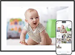 Dragon Touch Digital Picture Frame - WiFi 10.1 inch IPS Touch Screen Digital Photo Frame Display, 32GB Storage, Auto-Rotate, Share Photos via App-Black Border