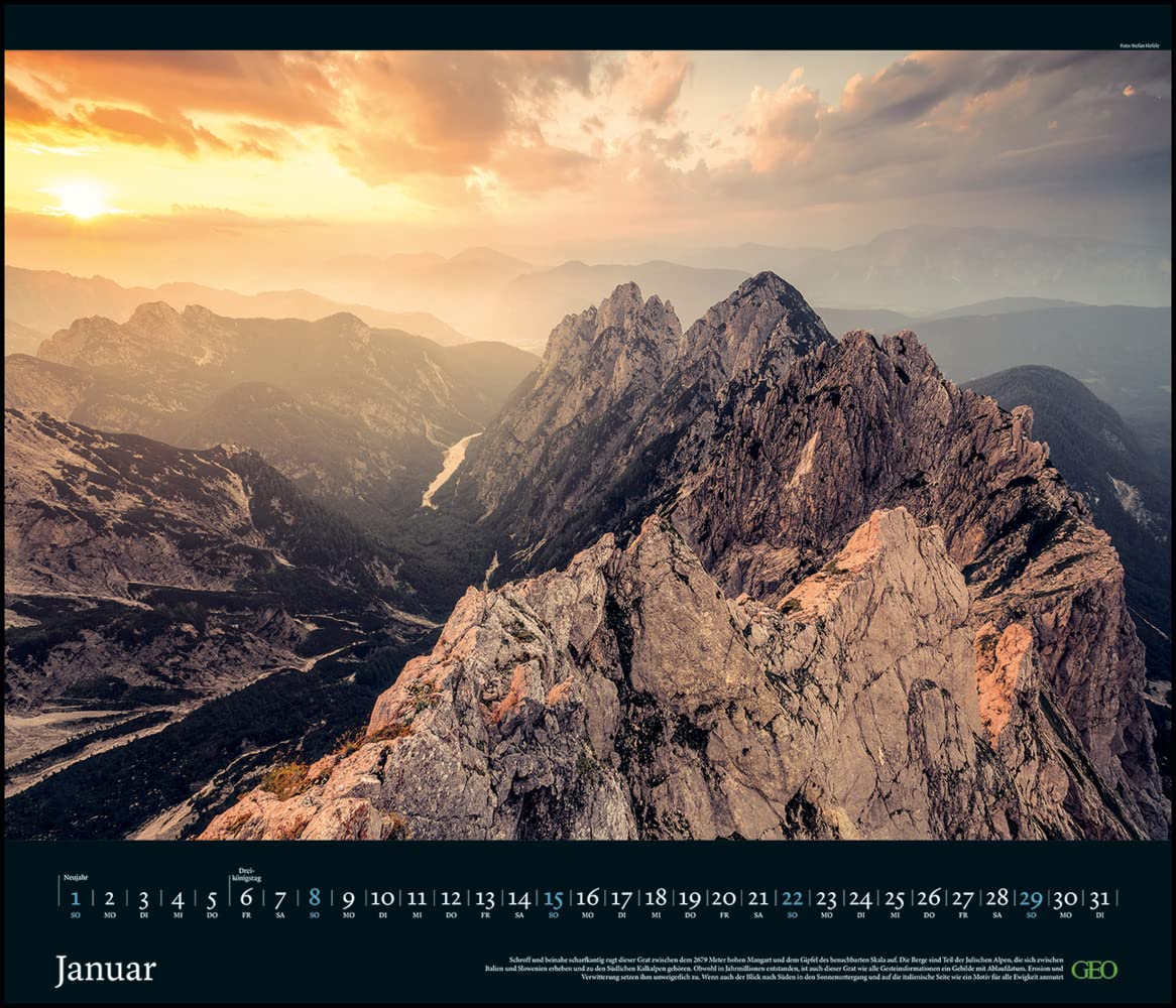 GEO Edition: Kräfte der Natur 2023 - Wand-Kalender - Poster-Kalender - 70x60