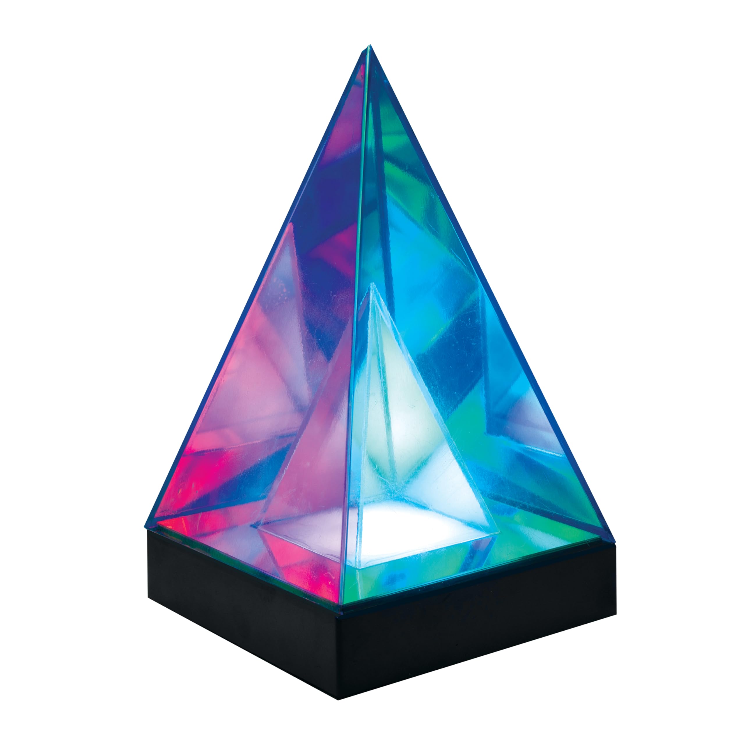 Red5 Multicolour Usb Holographic Infinity Effect Pyramid Lamp Adjustable Brightness Mood Light