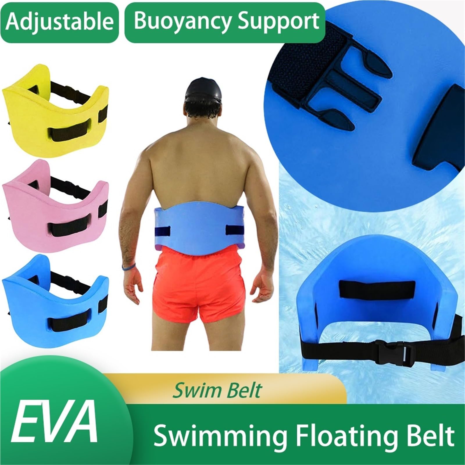 Schwimmgürtel Schwimmgürtel aus Eva, Verstellbarer, Schwimmbrett-Auftriebsgürtel for das Schwimmtraining im Pool
