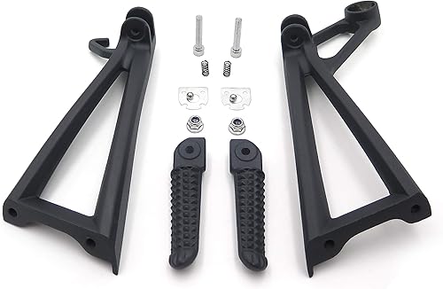 XKMT-clavija de pie de pasajero negra compatible con Yzf R6 R6S 2003-2006 2007 2008 2009 2010 B00YWCSNBK