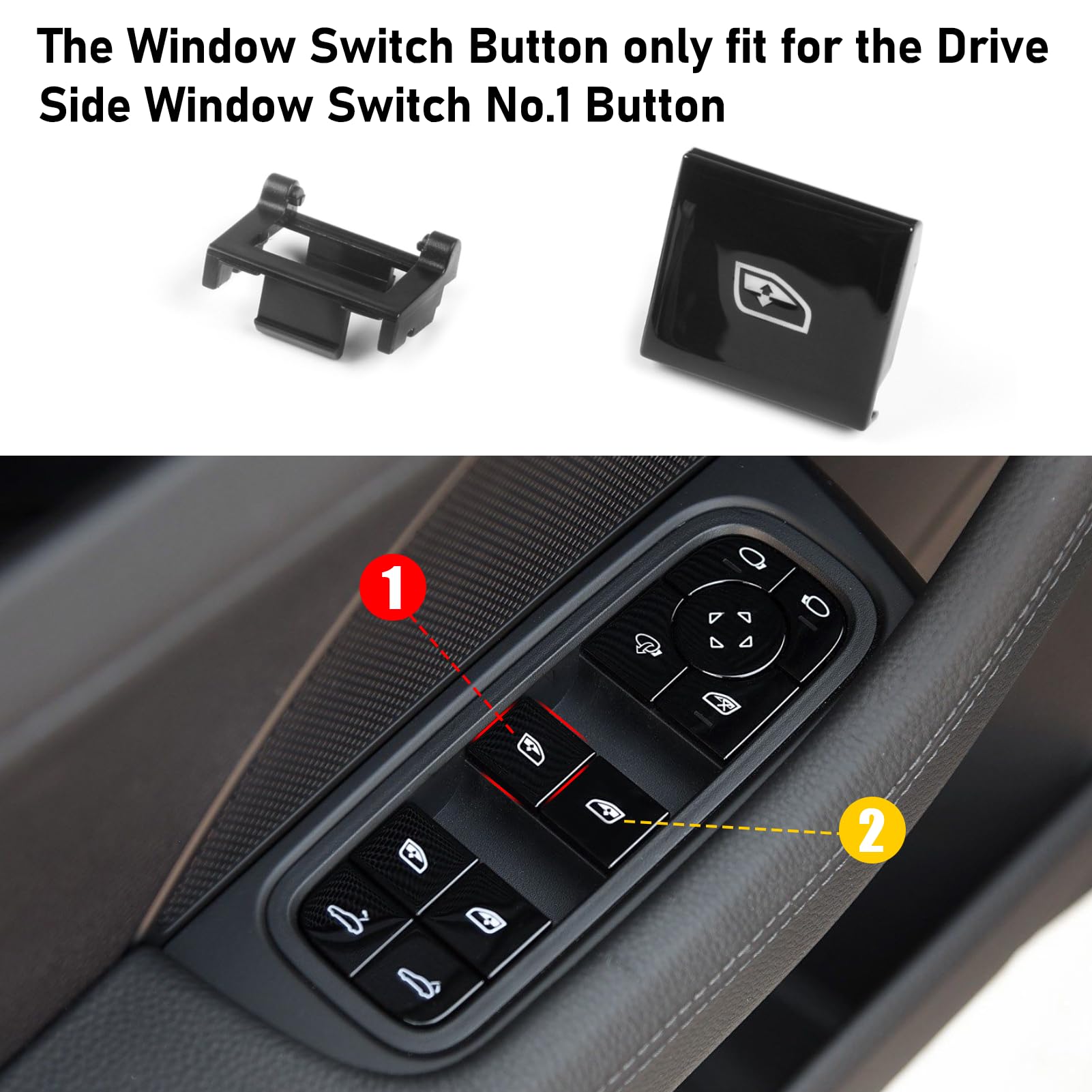 Front Left Master Power Window Switch For Porsche Cayenne 2018-2021 / Panamera 2017-2020 – Black, 971959858C