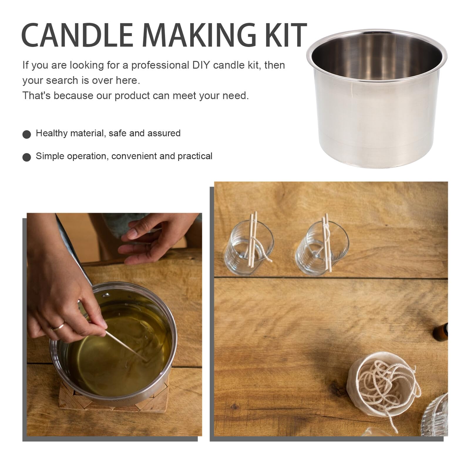 NIYANGLE Materiales para Velas de Aromaterapia Kit DIY para Hacer Velas Cera de Abeja Suministros para Bricolaje Creativo