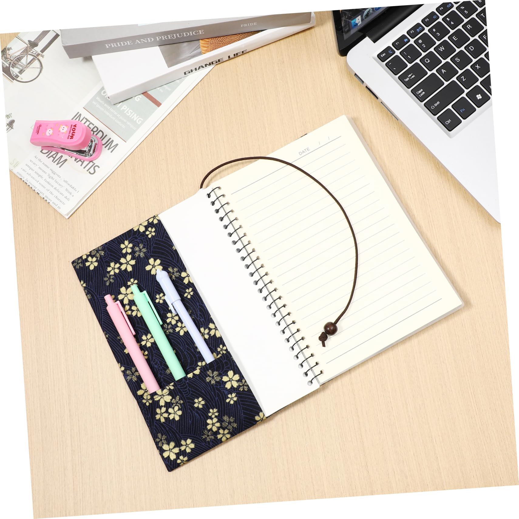 Copertina Libro in Stoffa Blu, Protezione Decorativa e Book Sleeve | Decorazioni Scuola, Libro Protettivo Buona Adesione, Uso Personale e Business