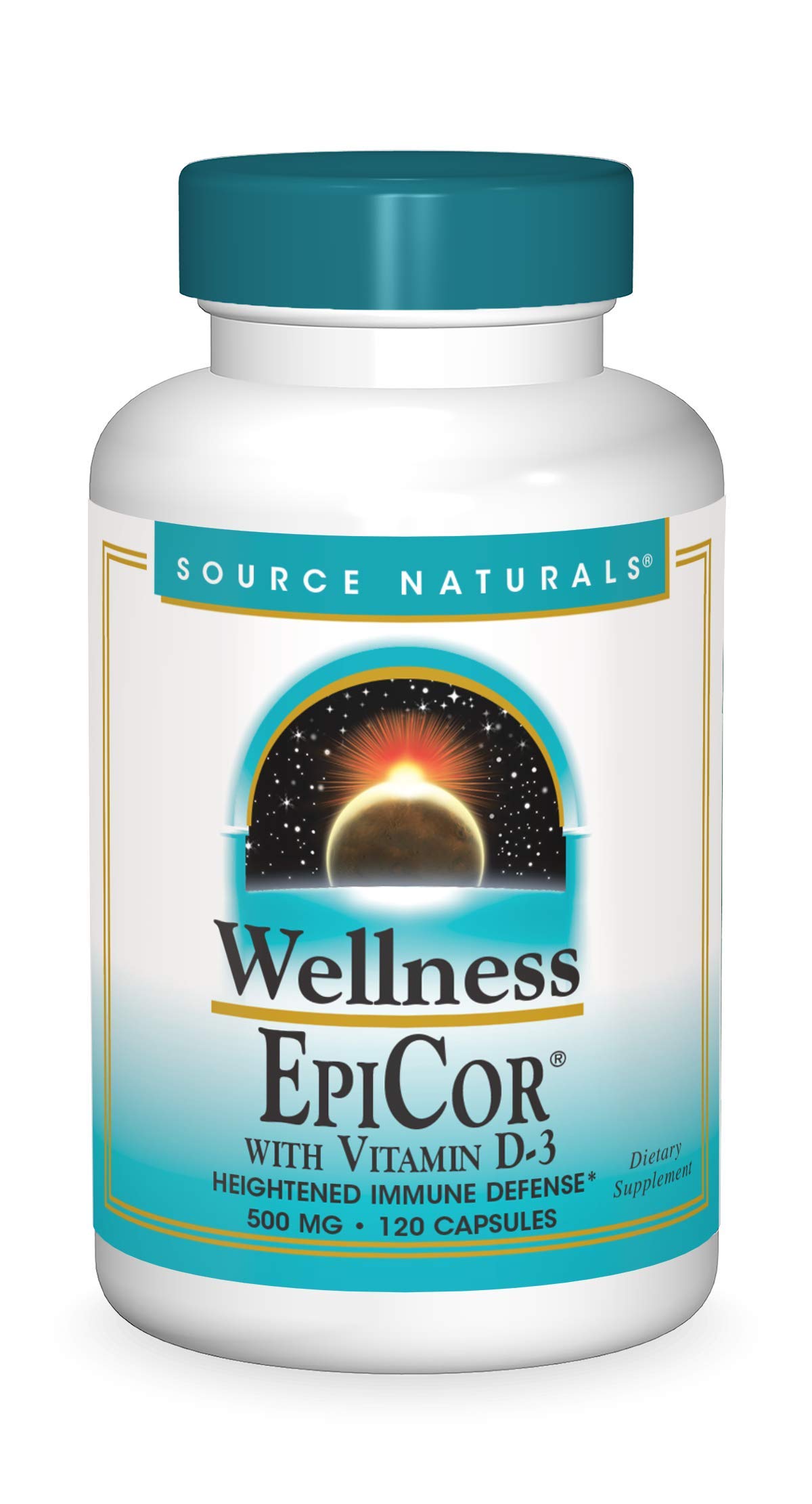 Source Naturals, Wellness, EpiCor with Vitamin D-3-120 Capsules