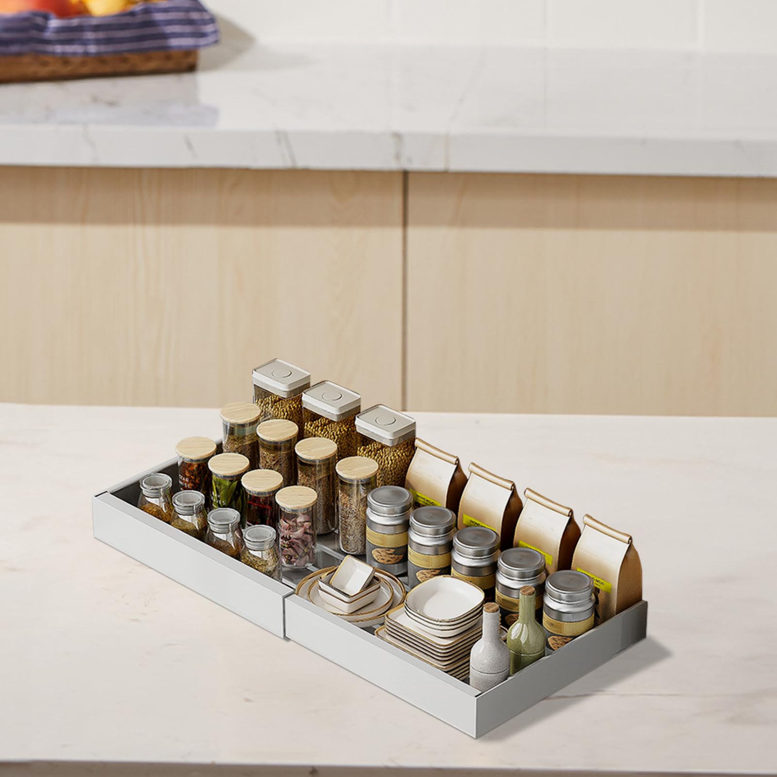 Organizador Bajo Fregadero Almacenamiento Retráctil Multifuncional | Organizador Bajo Fregadero Extraíble Para Cocina Baño Despensa Armario Estante Organizador