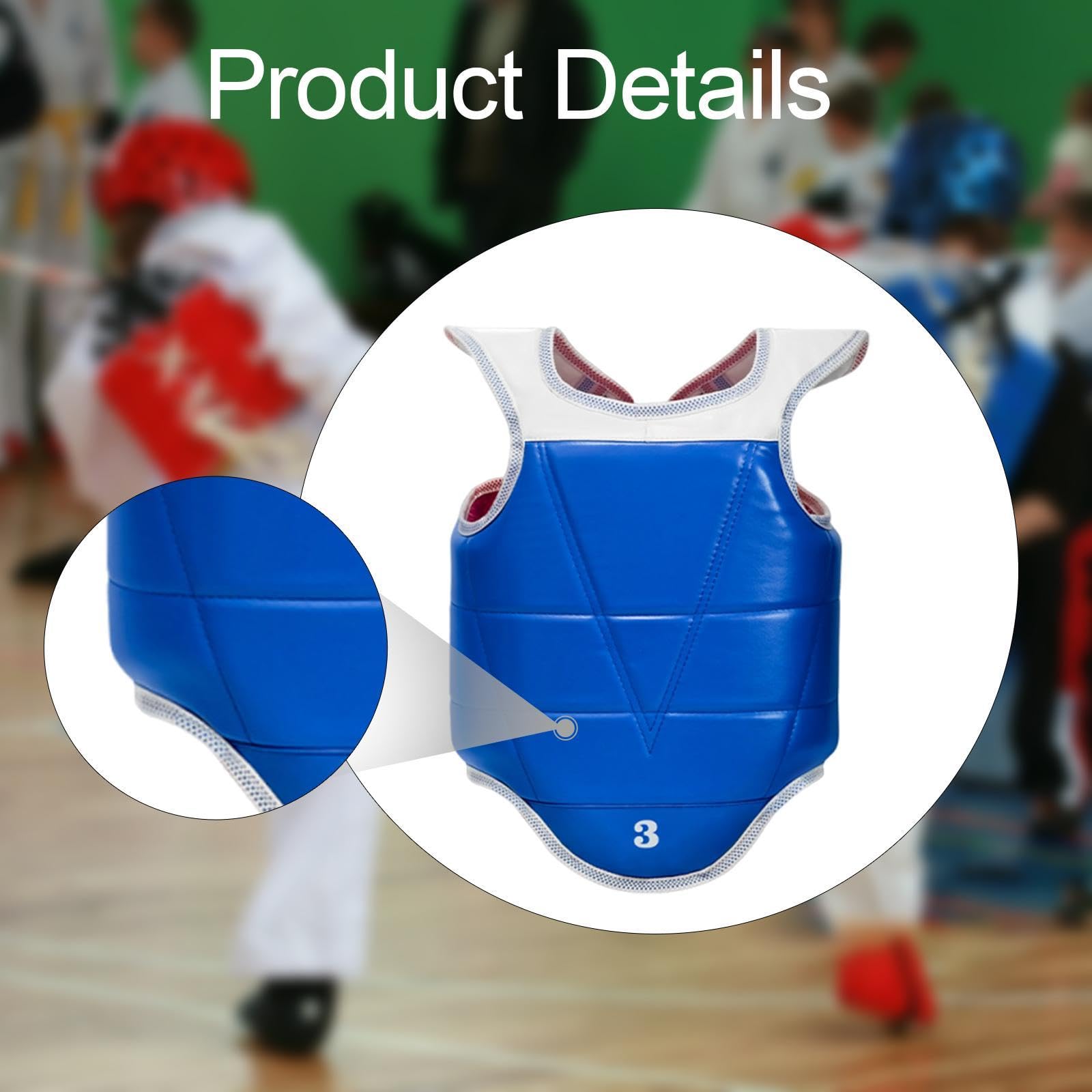 rockible Protector de Pecho de Karate, Chaleco Protector, Almohadilla de protección Corporal de Boxeo Reversible para Golpes Fuertes