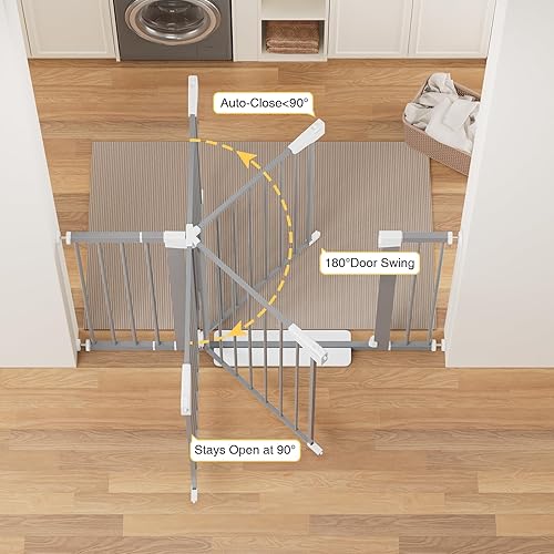 Miniatura 5 de Cumbor Puerta para bebés de 29.7 a 48 pulgadas para escaleras, puertas para perros ganadores de los premios Mom's Choice Awards para puertas, puerta