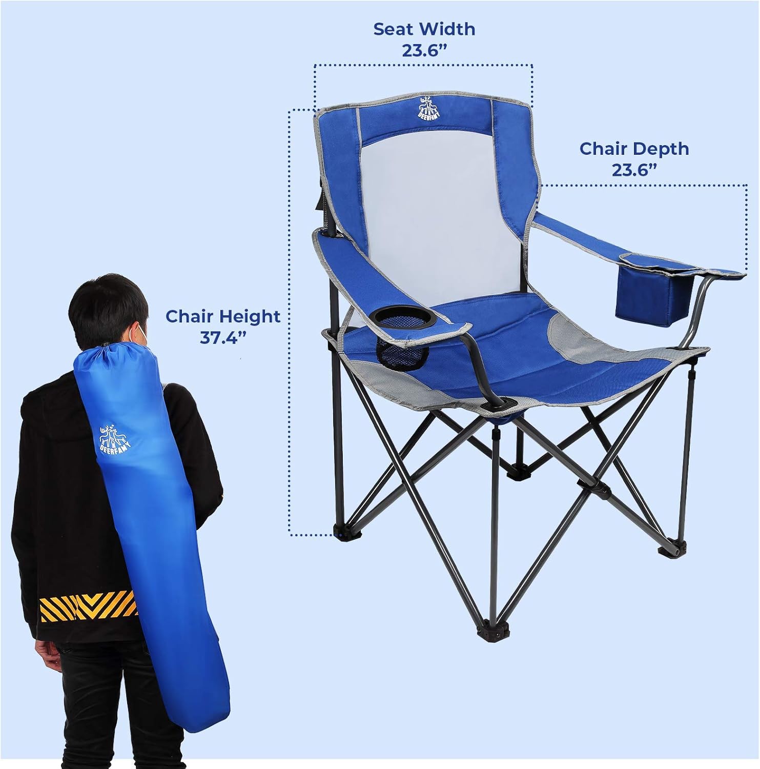 Buy Deerfamy Outdoor Beach Folding Chairs For Adults Easy Fold Up Tall Large Cool Mesh With Side Pocket Cup Holder Carry Bag Seat For Youth Blue Online In Indonesia B08ppb6nq3 Buy Deerfamy Outdoor Beach Folding Chairs For Adults Easy Fold Up Tall Large Cool Mesh With Side Pocket Cup Holder Carry Bag Seat For Youth Blue Online In Indonesia B08ppb6nq3