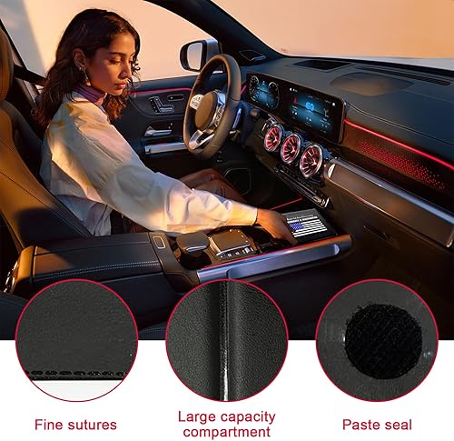 Miniatura 3 de Kewucn 4 soportes para seguro de registro de automóvil, 5.2 x 4.8 pulgadas, de cuero impermeable, organizador de guanteras, funda esencial para