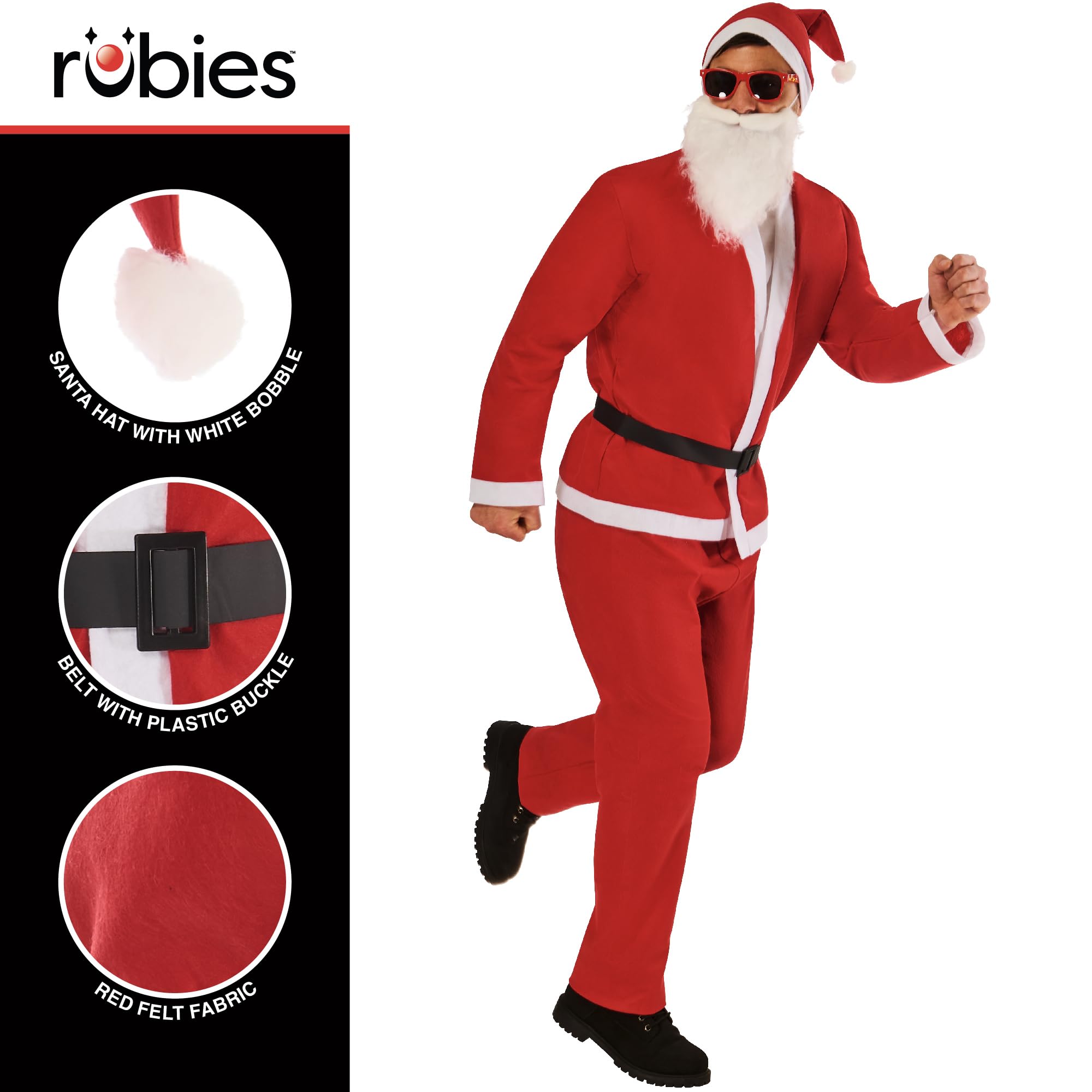 Rubies 1000920M000 Value Santa Adult Fancy Dress, Red, S-M Halloween - Image 4
