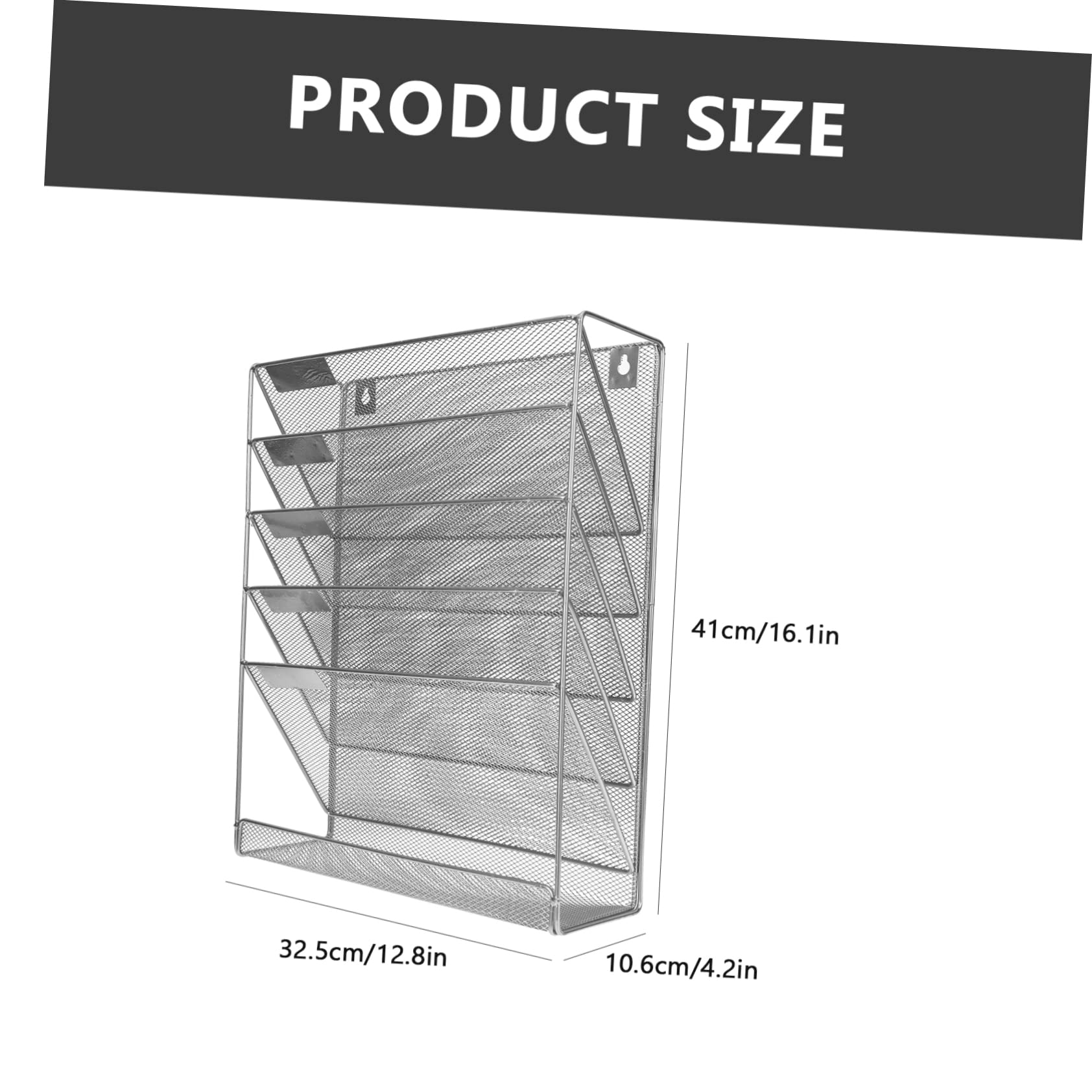 Angoily Wall Mounted File Organizer Multi Layer Mesh Design Document Holder for Office Storage Easy Installation Space Saving for Clean and Organized Workspaces
