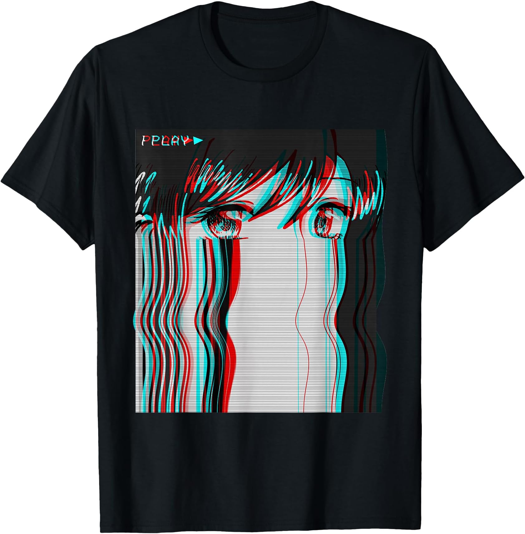 Vaporwave Aesthetic Sad Anime Girl Retro Eboy Egirl Harajuku T-Shirt