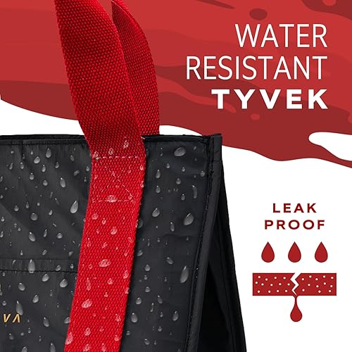 Miniatura 81 de VonNova Lonchera aislada para mujer con aislamiento térmico de alta calidad de 0.157 in, bonita bolsa de almuerzo grande de 7 litros para oficina