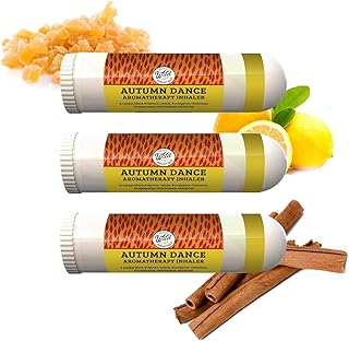 Wild Essentials 3 Pack of Autumn Dance Aromatherapy Nasal Inhalers Made with 100% Natural, Therapeutic Grade Essential Oil...