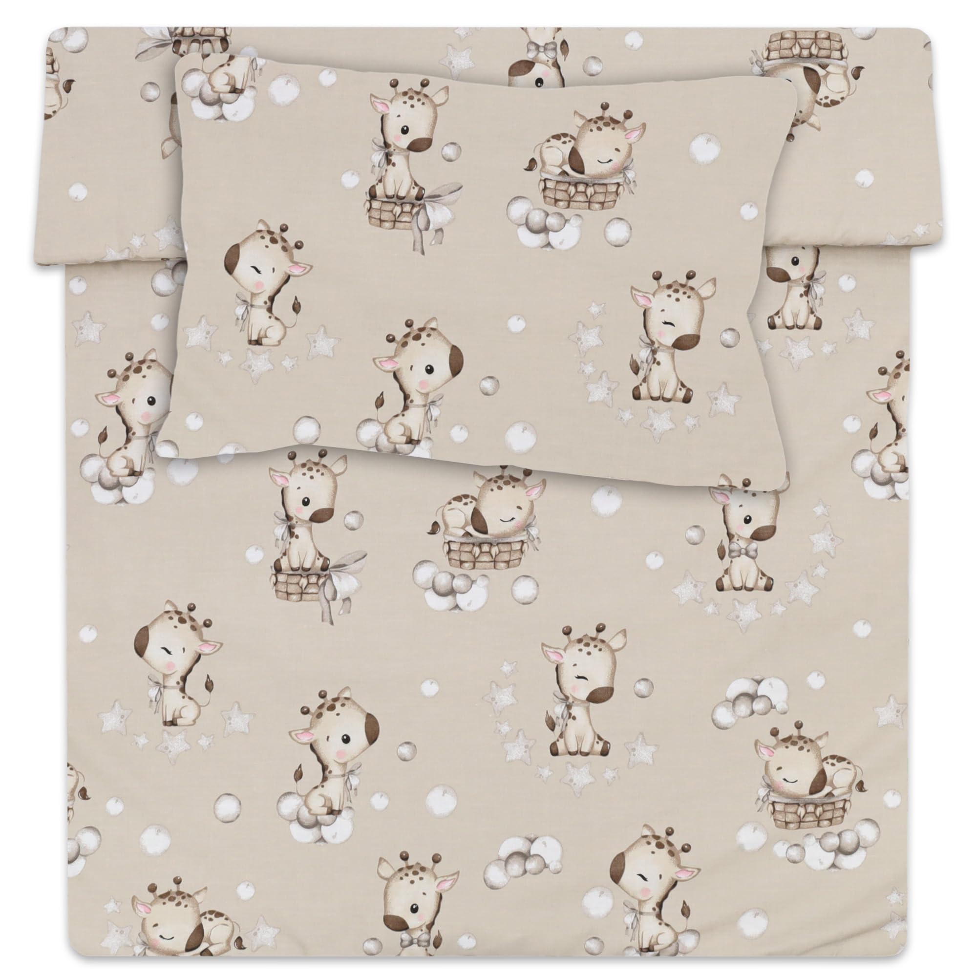 Totsy Baby Copripiumino lettino neonato x cm - Cotone parure di copripiumini bambino e bambina per culla Set lenzuolo per piumino x cm con federe 60 x 40 cm Oeko-Tex