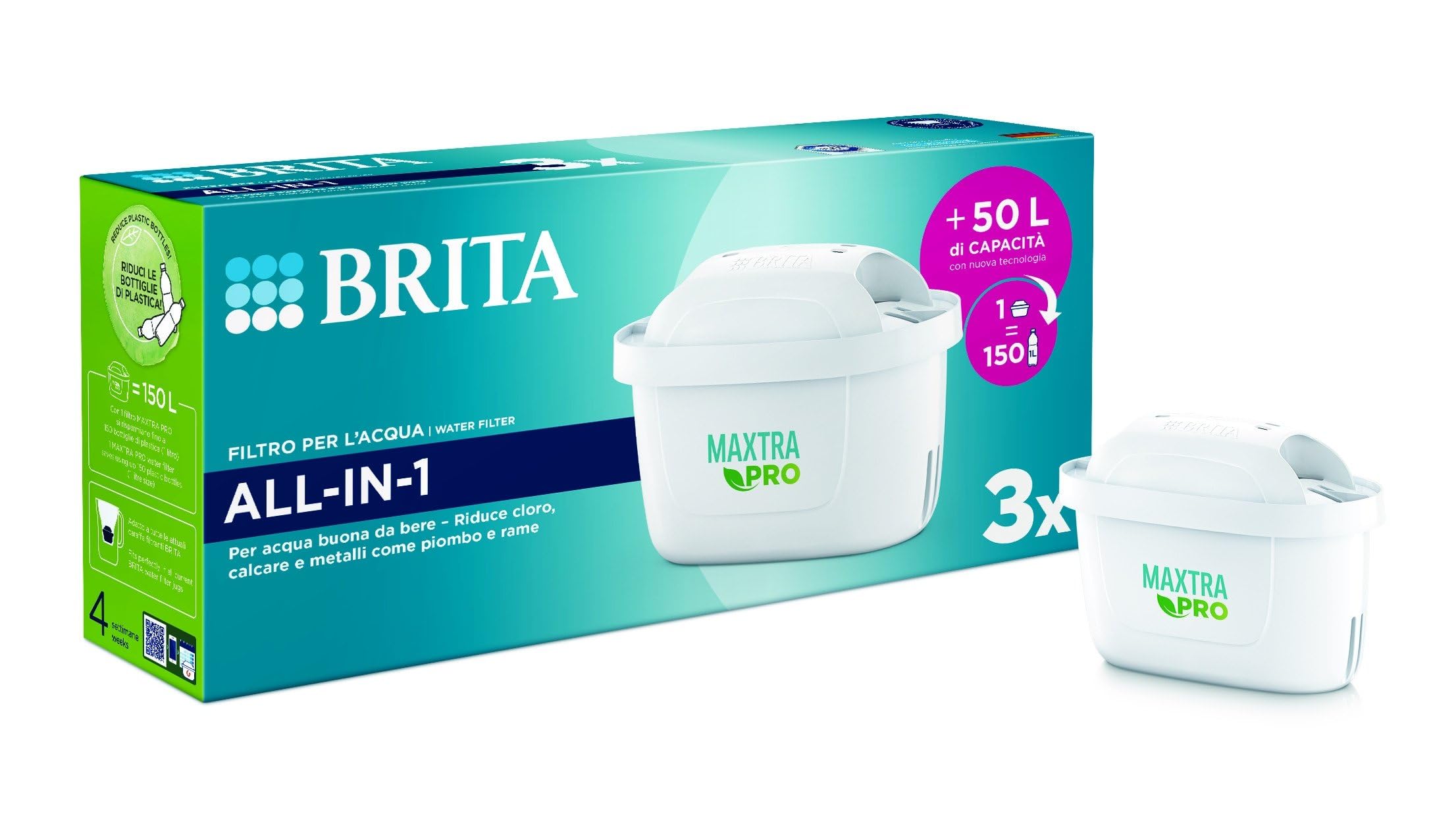 Brita Pro Lot de 3 filtres tout en 1