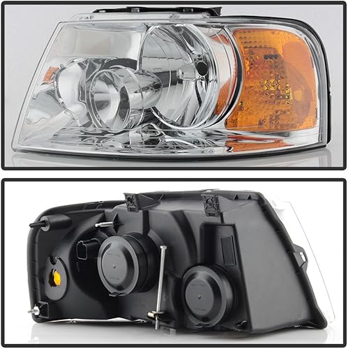 Miniatura 2 de ACANII - Repuesto para faros delanteros Ford Expedition 2003-2006 para conductor + lado del pasajero 03 04 05 06