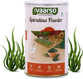 Spirulina Powder 100gm | 100% Pure Natural Superfood | Vegan & Gluten-Free | High Protein, Rich in Vitamins & Minerals | Immunity Support, Energy Booster & Daily Nutrition