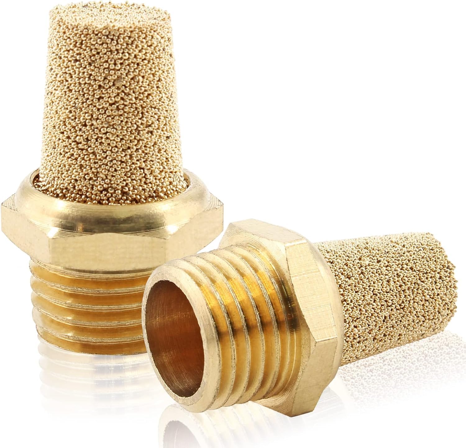 Jiozermi 12 Pcs 1/4 NPT Brass Air Pneumatic Mufflers Silencer — Amazon image 9