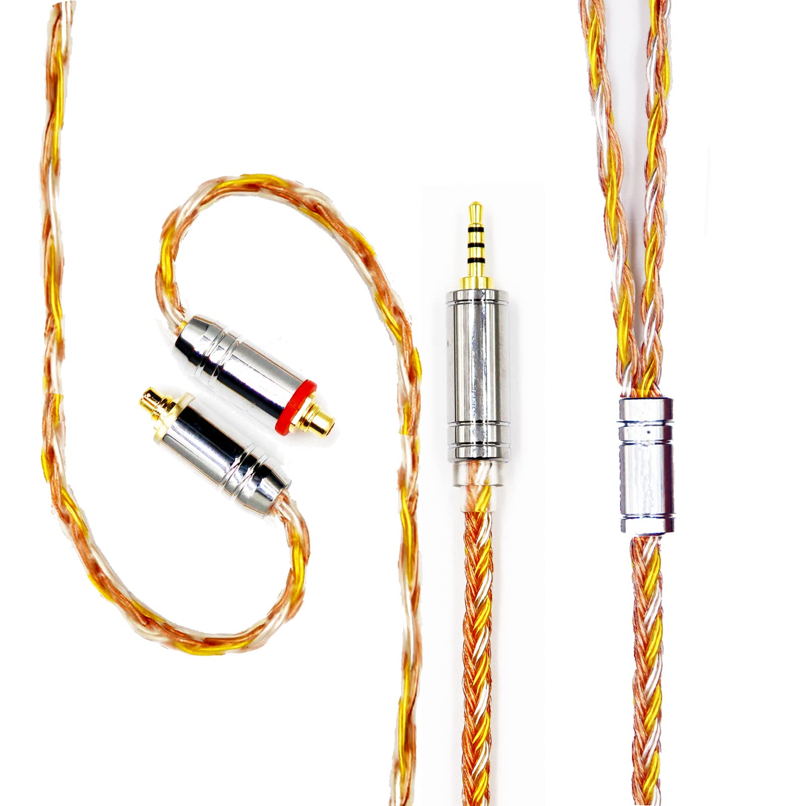 FEDAI Replacement Cable 16 Core Upgrade Silver Plated Earphone Cable, MMCX Upgrade Extension Cable for TIN Audio T2 T3 UE900s SE215 SE425 BGVP Earphones (2.5mm, MMCX)-image-46