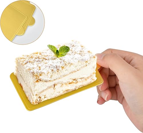 Miniatura 3 de 200 piezas de cartón rectangular, base de magdalena de mousse, platos de papel para postre de tartas para fiestas, bodas, catering, restaurante,