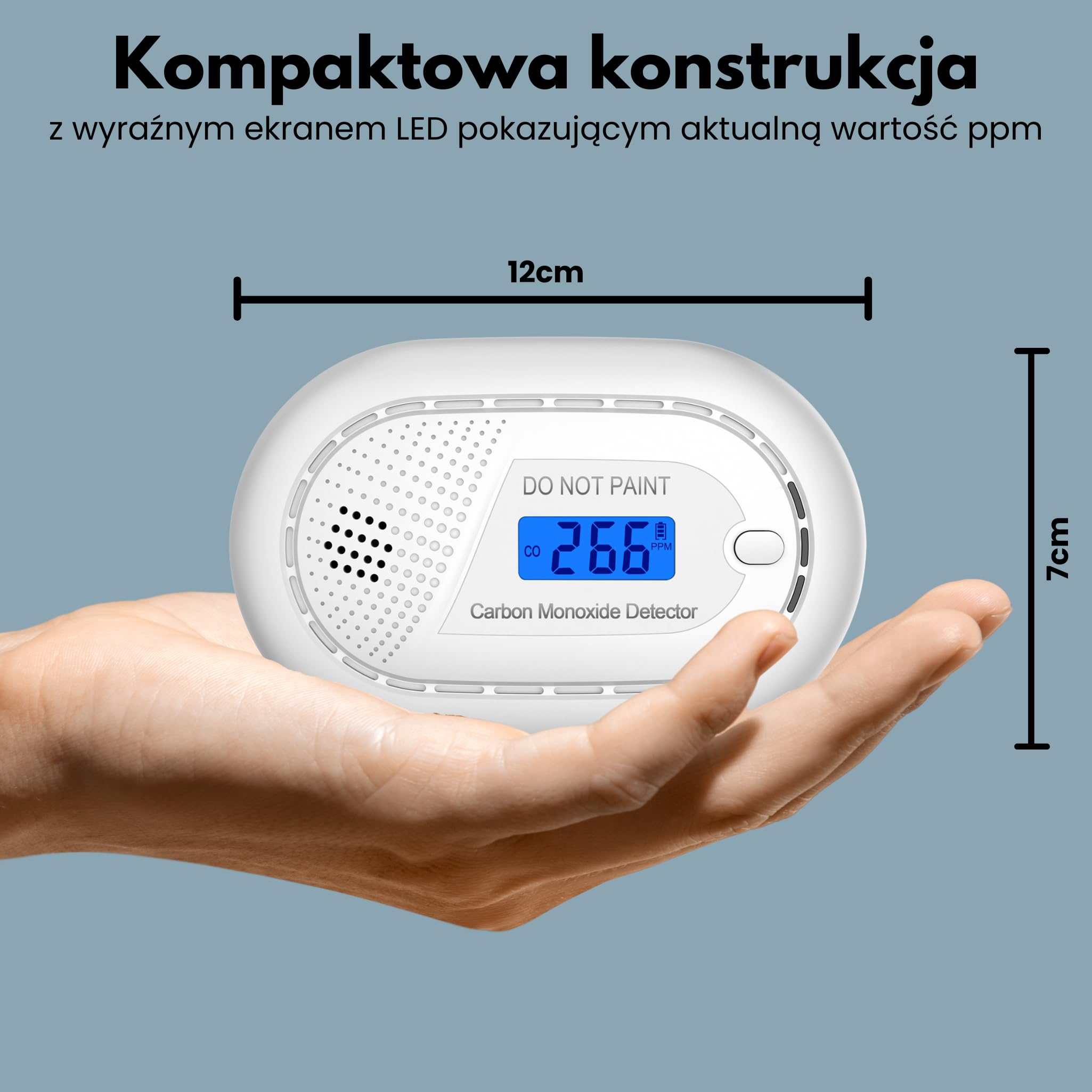 Inteligentny alarm tlenku węgla WiFi z 10-letnią baterią - detektor CO z aplikacją Tuya & Smartlife