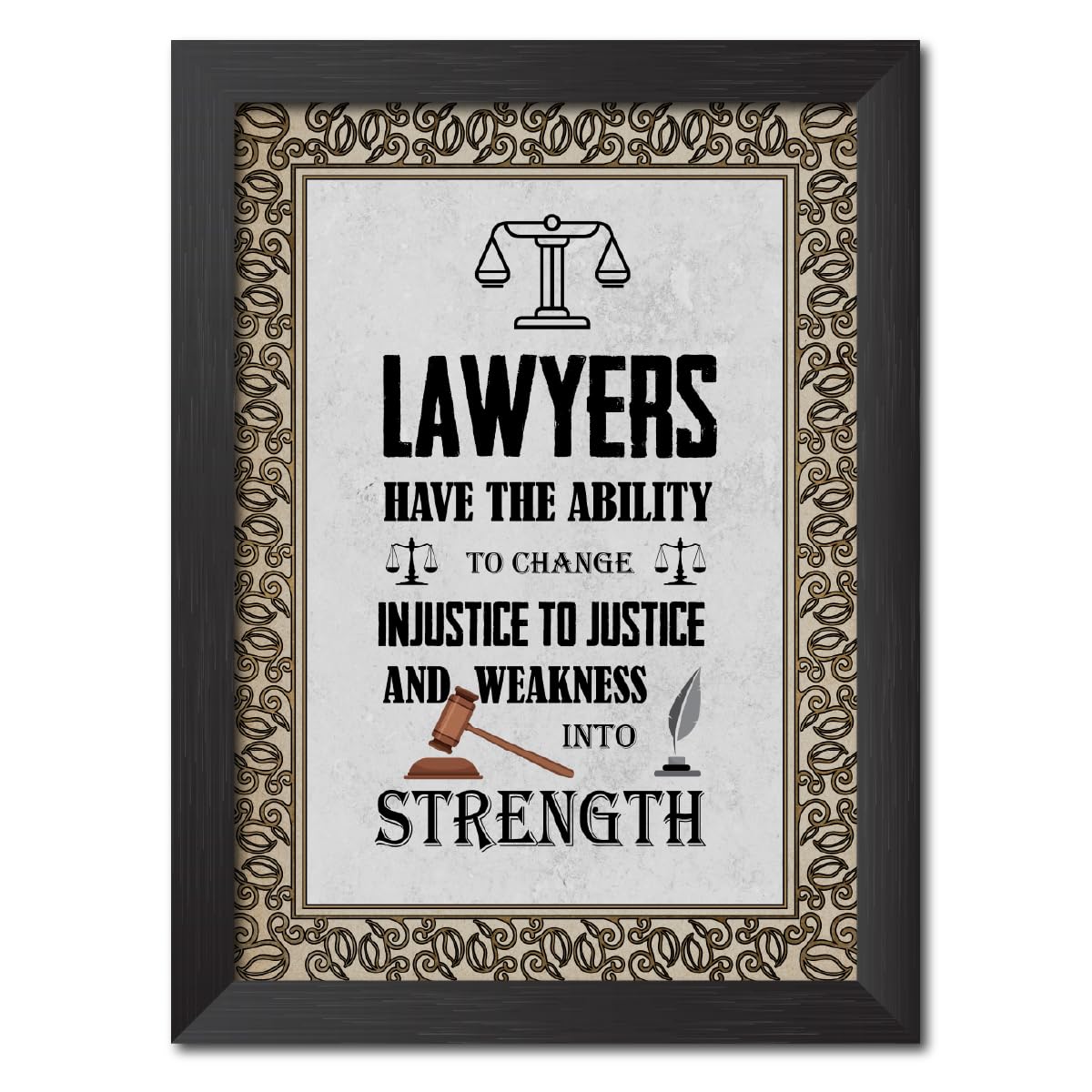 TenorArts Law Poster Lawyer Quote Photo Framed Painting for Advocate ...