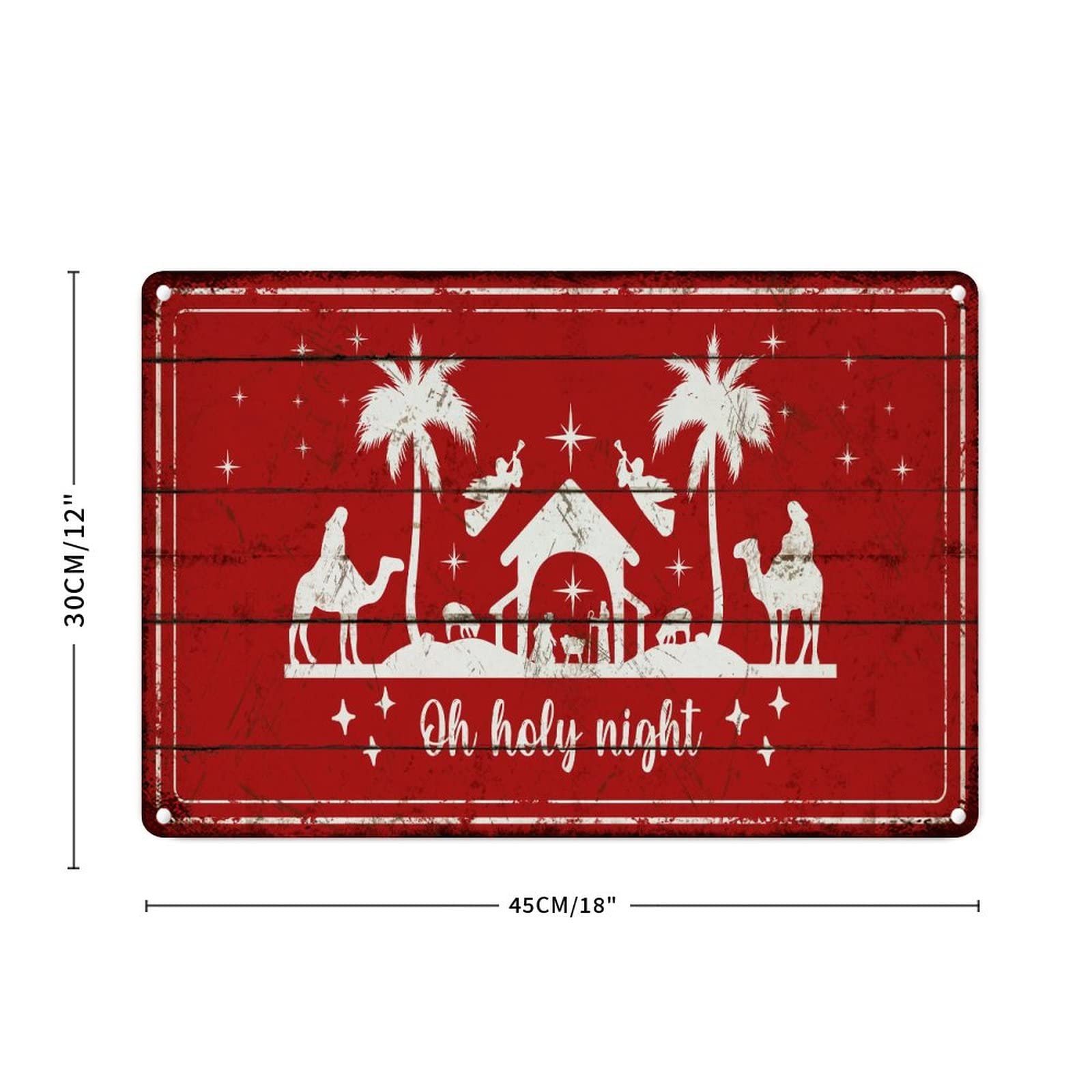 Plaque murale métal Merry Christmas finition vintage premium pour intérieur élégant