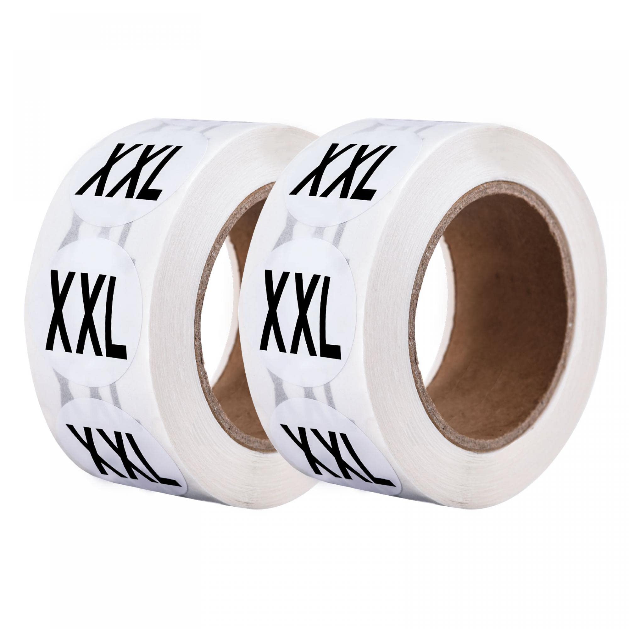 sourcing map Clothing XXL Large Size Sticker Label Coding Label 25mm/1inch Dia 2 Roll 1000 Round Adhesive Labels for Clothes Apparel
