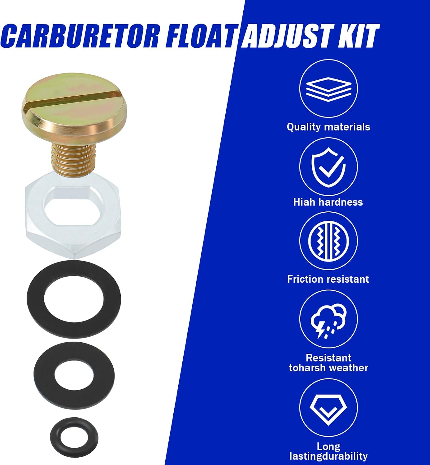 34-7 Needle And Seat Hardware Kit, Carburetor Float Adjust Kit, for Holley Carburetors