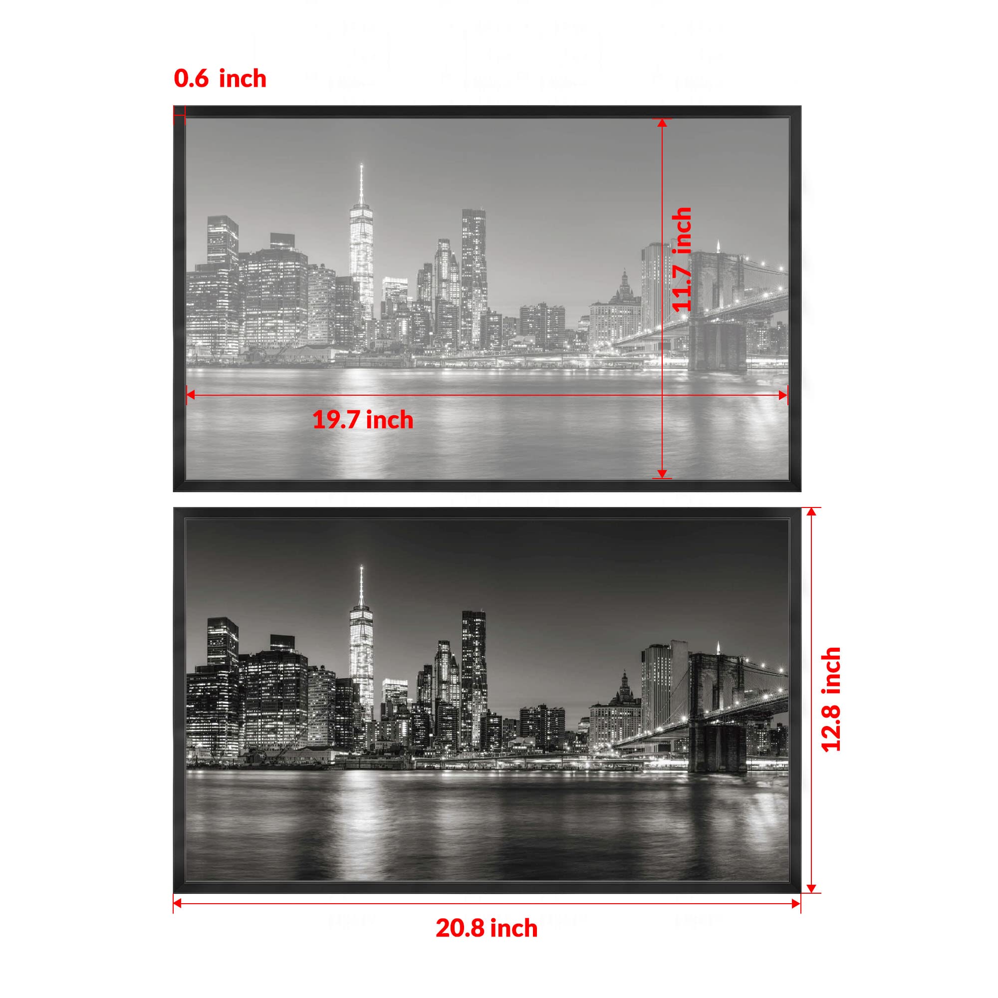 Annecy 12x20 Picture Frame Black?1 Pack?, Panoramic Picture Frame for